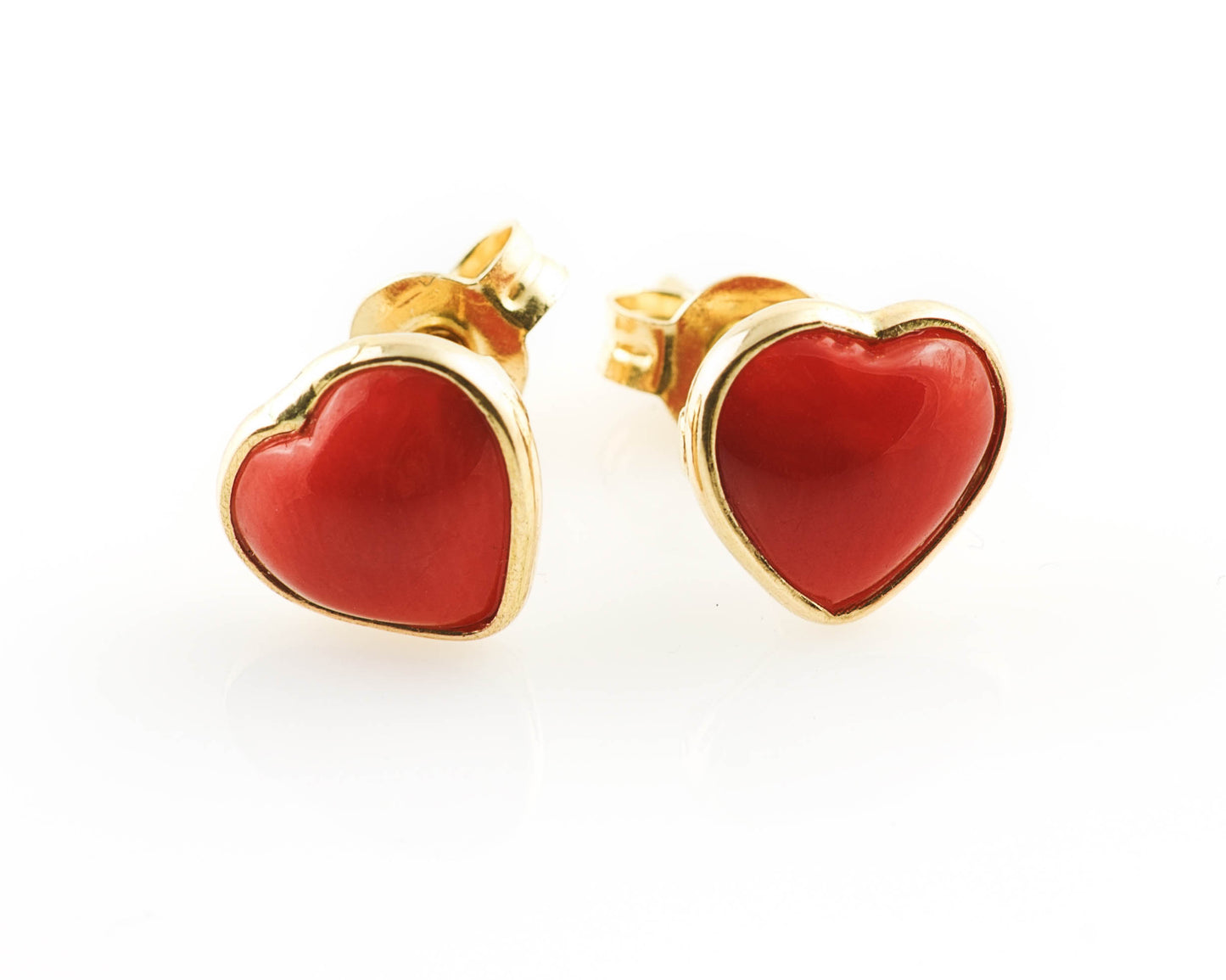 Heart Coral Earrings