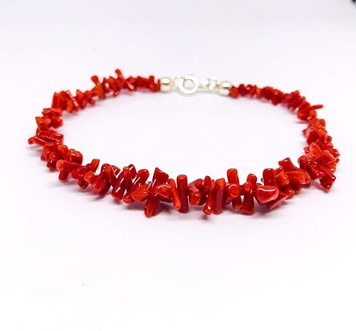 Coral fragments bracelet from the Mediterranean (Sardinian Coral) type "cupolini"